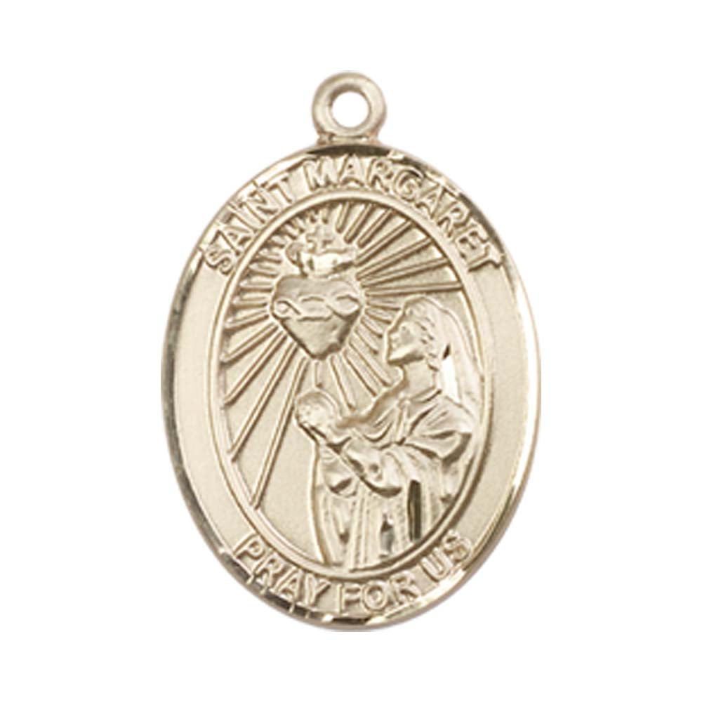 14kt Gold St. Margaret Mary Alacoque Medal - Medium