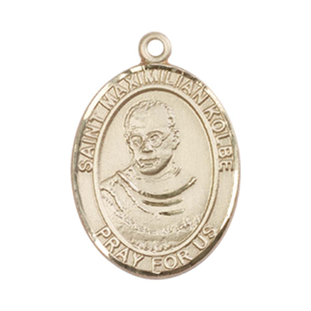 14kt Gold St. Maximilian Kolbe Medal - Medium