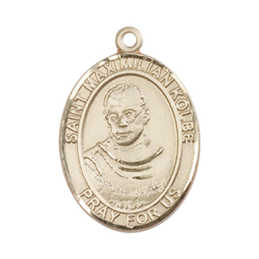 14kt Gold St. Maximilian Kolbe Medal - Medium
