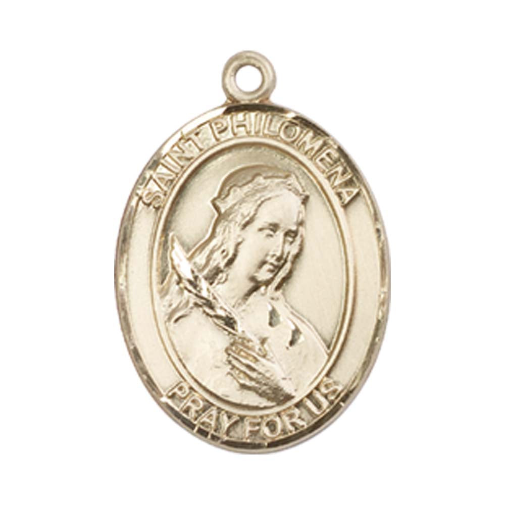 14kt Gold St. Philomena Medal - Medium