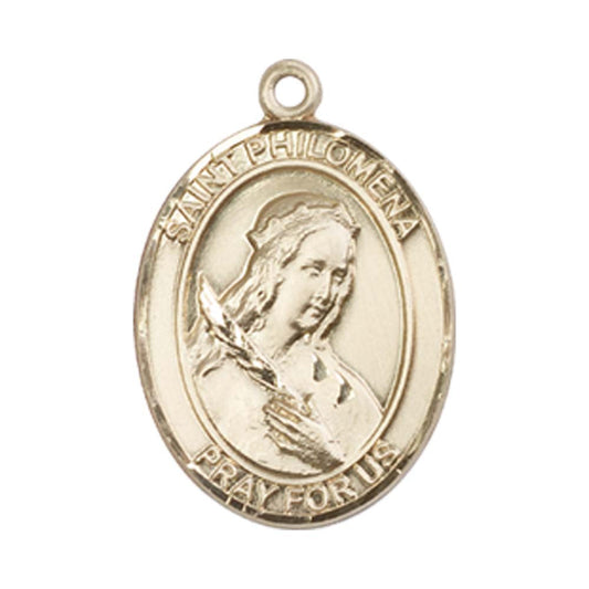 14kt Gold St. Philomena Medal - Medium