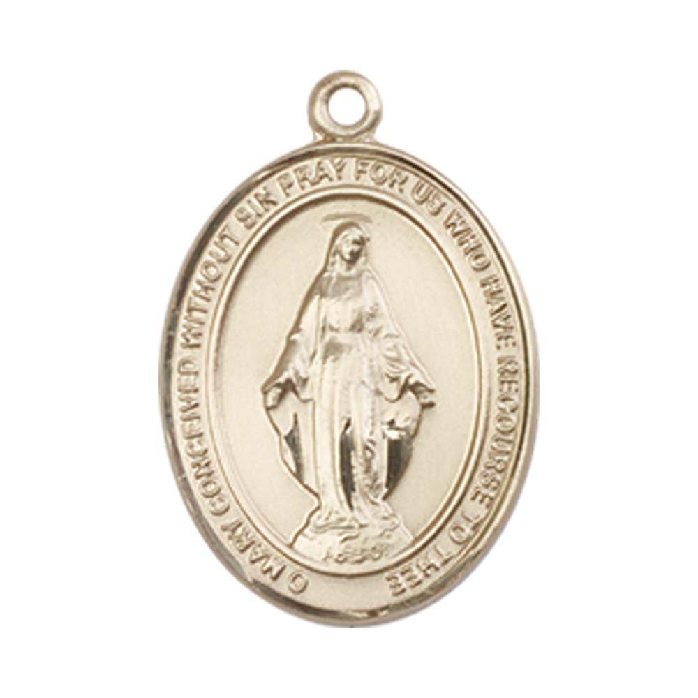 14kt Gold Miraculous Medal - Medium