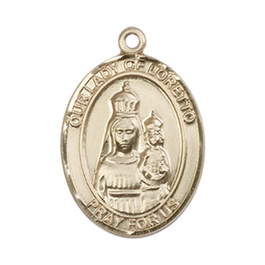 14kt Gold O/L of Loretto Medal - Medium