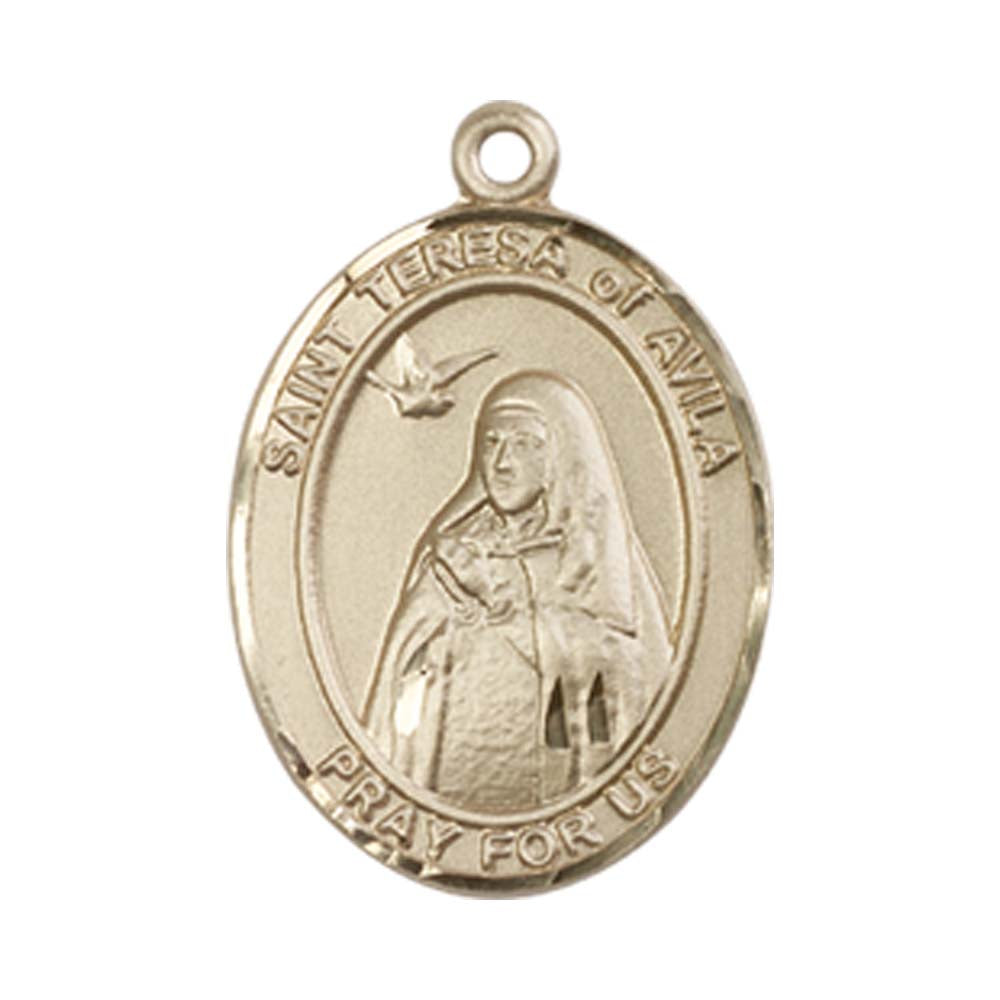 14kt Gold St. Teresa of Avila Medal - Medium