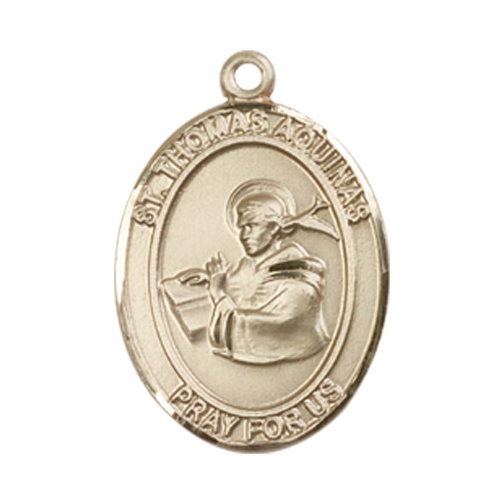 14kt Gold St. Thomas Aquinas Medal - Medium