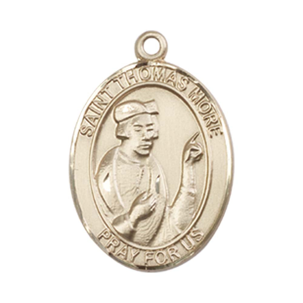 14kt Gold St. Thomas More Medal - Medium