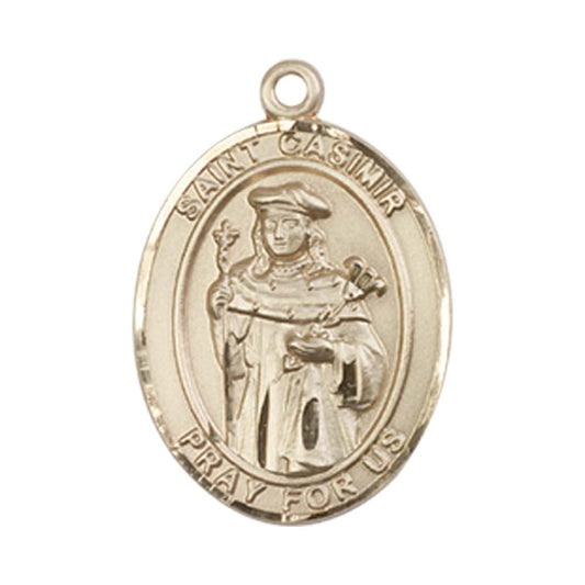 14kt Gold St. Casimir of Poland Medal - Medium