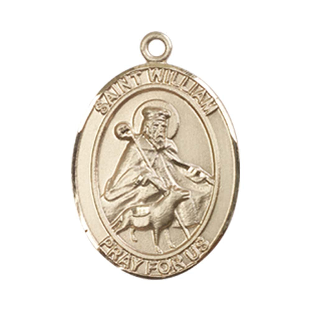 14kt Gold St. William of Rochester Medal - Medium