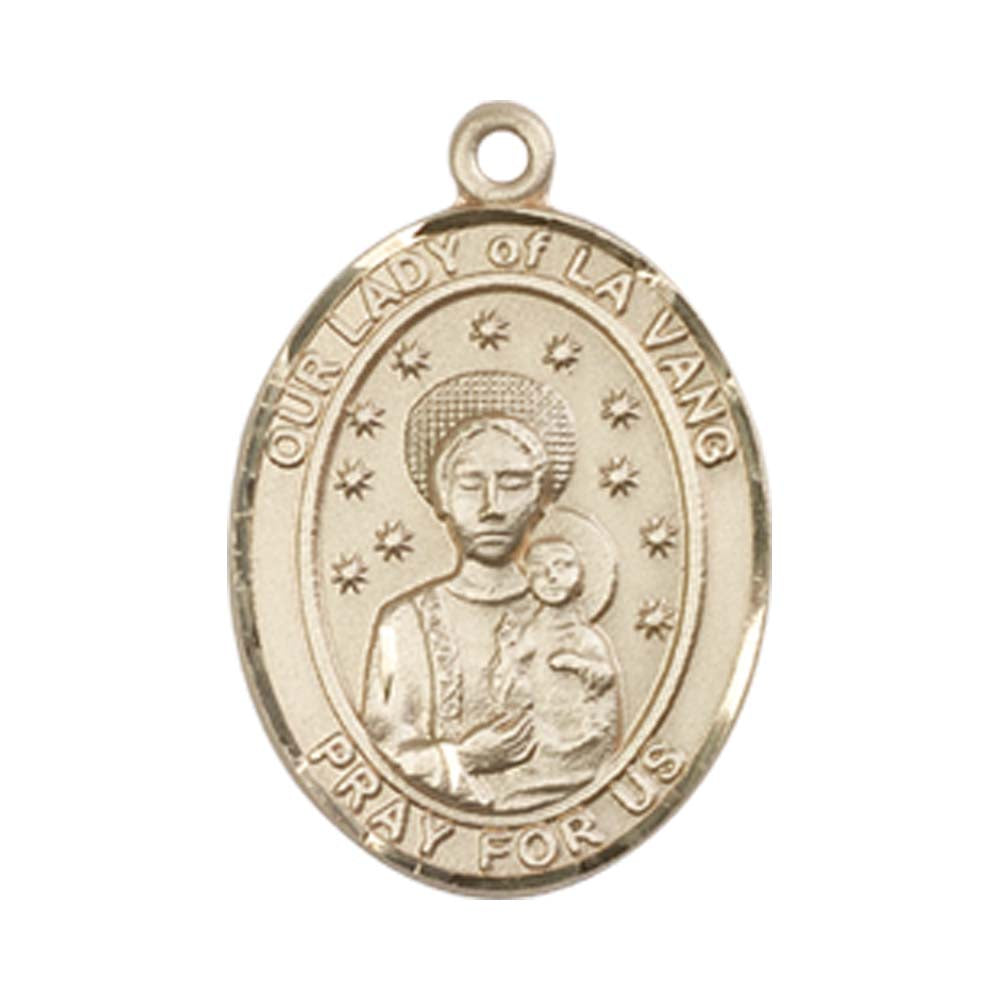 14kt Gold O/L of La Vang Medal - Medium