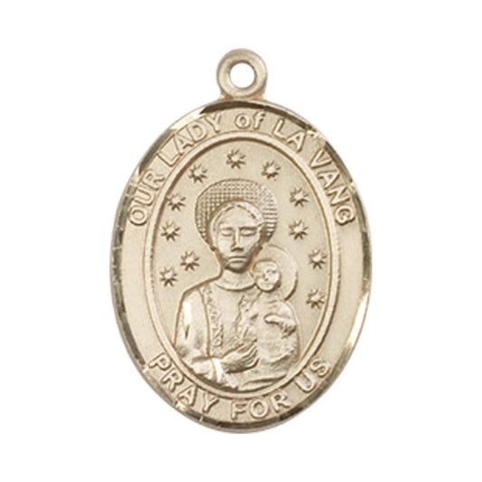 14kt Gold O/L of La Vang Medal - Medium