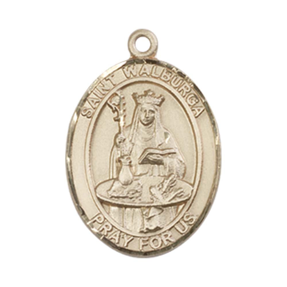 14kt Gold St. Walburga Medal - Medium