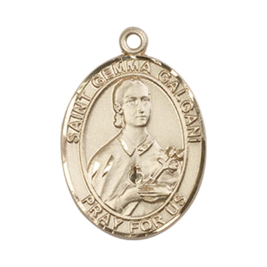 14kt Gold St. Gemma Galgani Medal - Medium