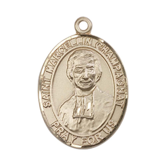 14kt Gold St. Marcellin Champagnat Medal - Medium