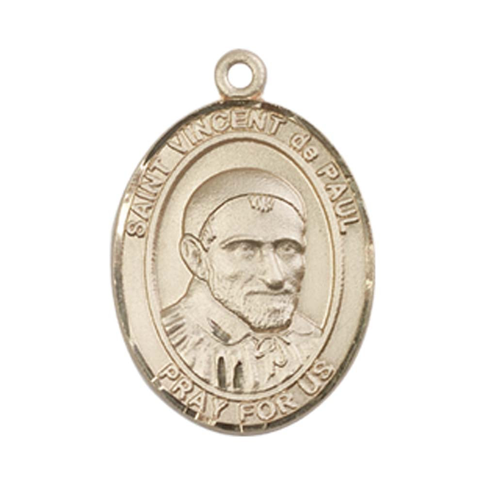 14kt Gold St. Vincent De Paul Medal - Medium