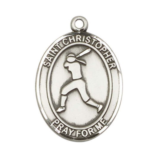 14kt Gold St. Christopher/Softball Medal - Medium
