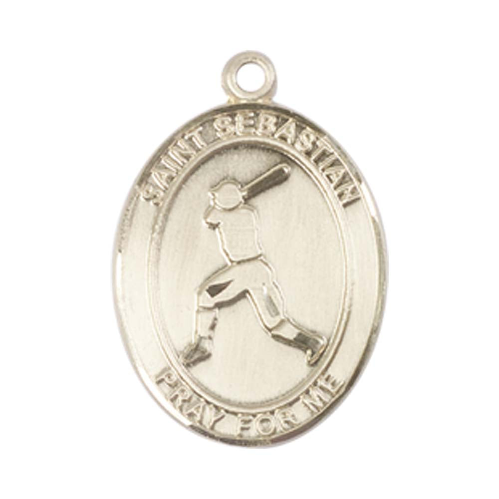 14kt Gold St. Sebastian/Baseball Medal