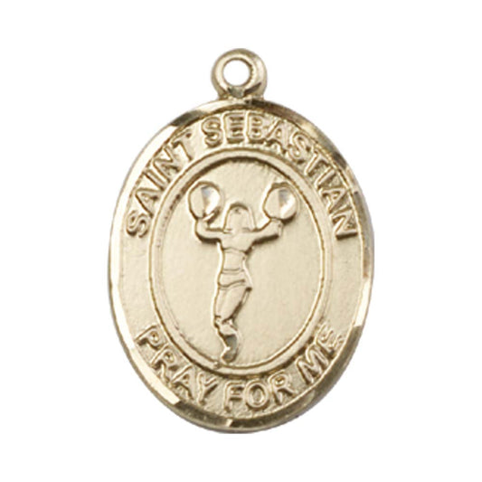 14kt Gold St. Sebastian/Cheerleading Medal