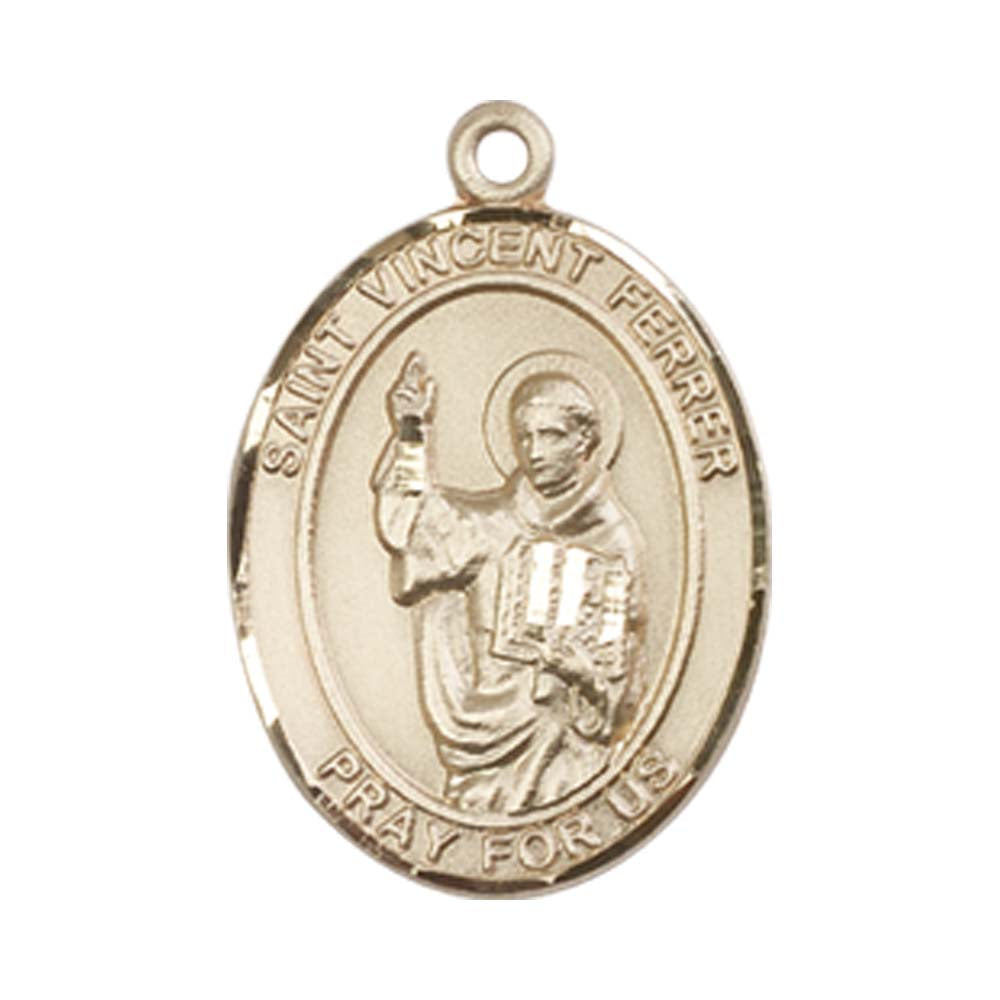 14kt Gold St. Vincent Ferrer Medal - Medium