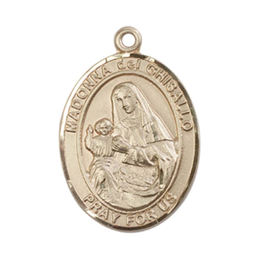 14kt Gold St. Madonna Del Ghisallo Medal - Medium