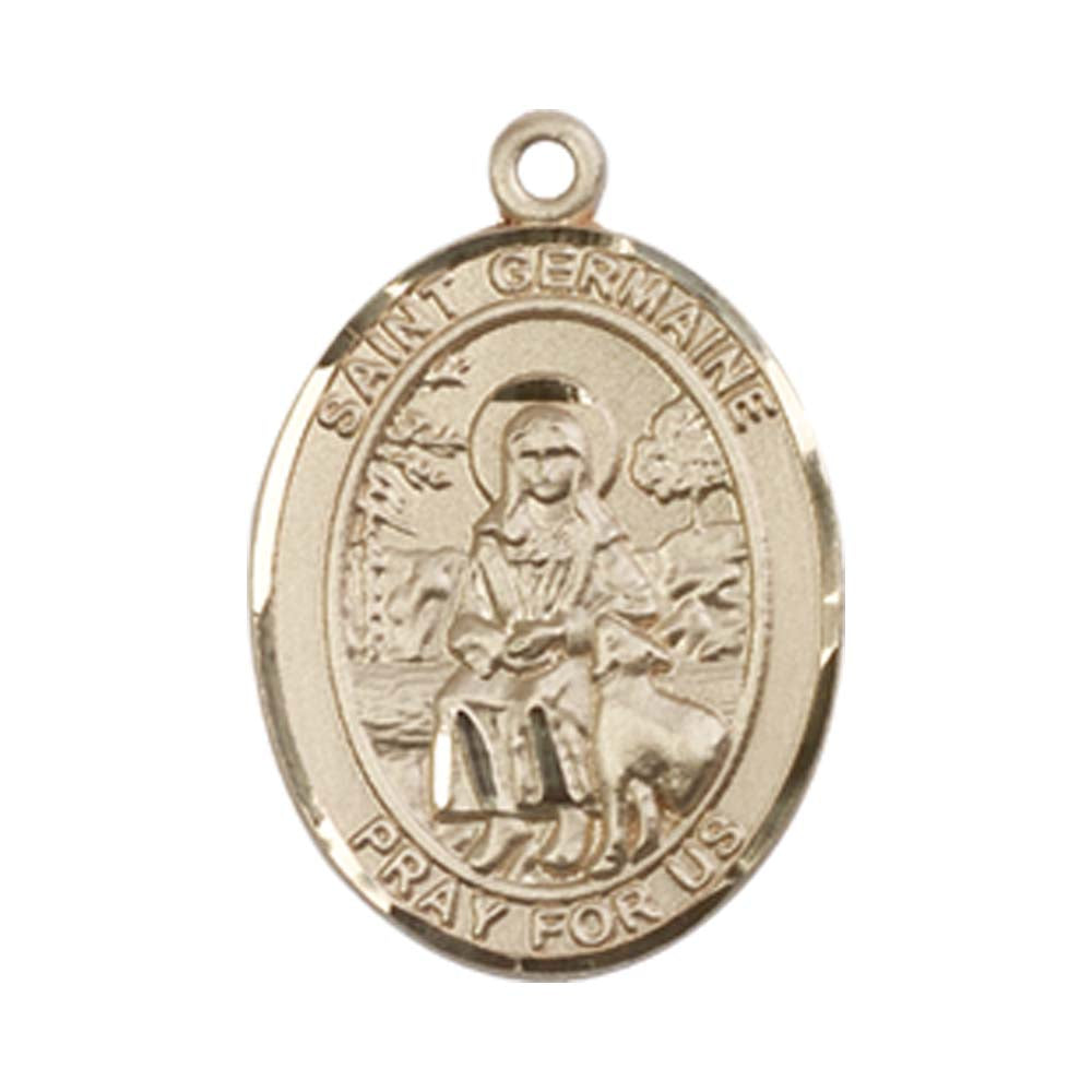14kt Gold St. Germaine Cousin Medal - Medium