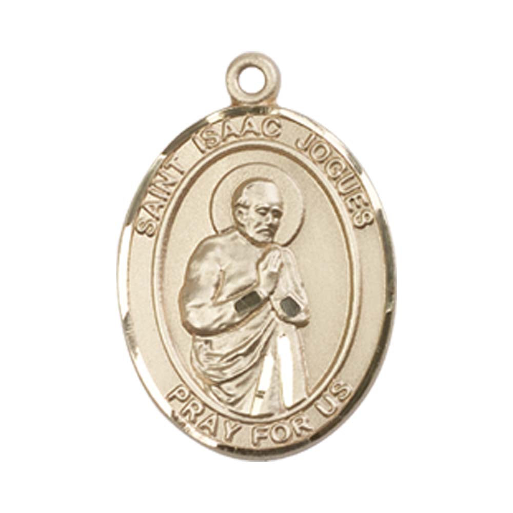14kt Gold St. Isaac Jogues Medal - Medium