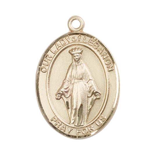 14kt Gold O/L of Lebanon Medal - Medium