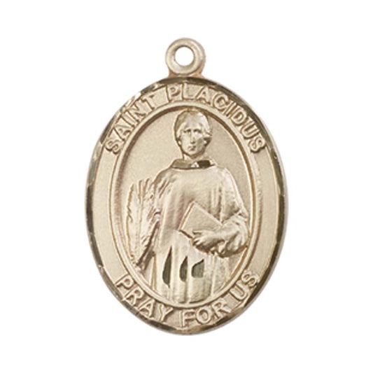 14kt Gold St. Placidus Medal - Medium
