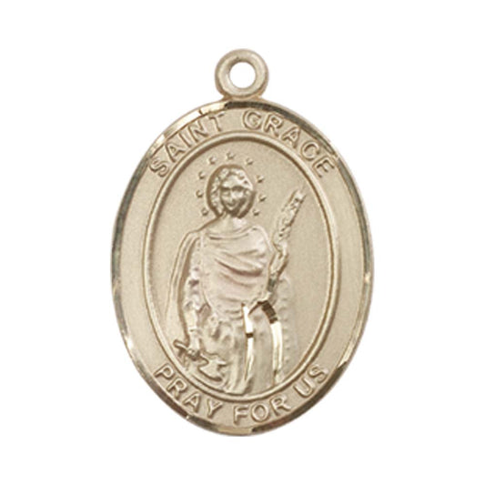 14kt Gold St. Grace Medal - Medium