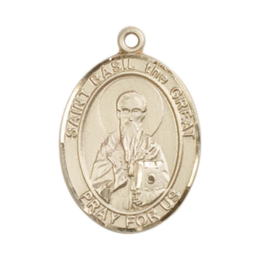 14kt Gold St. Basil the Great Medal - Medium