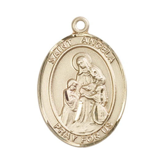 14kt Gold St. Angela Merici Medal - Medium