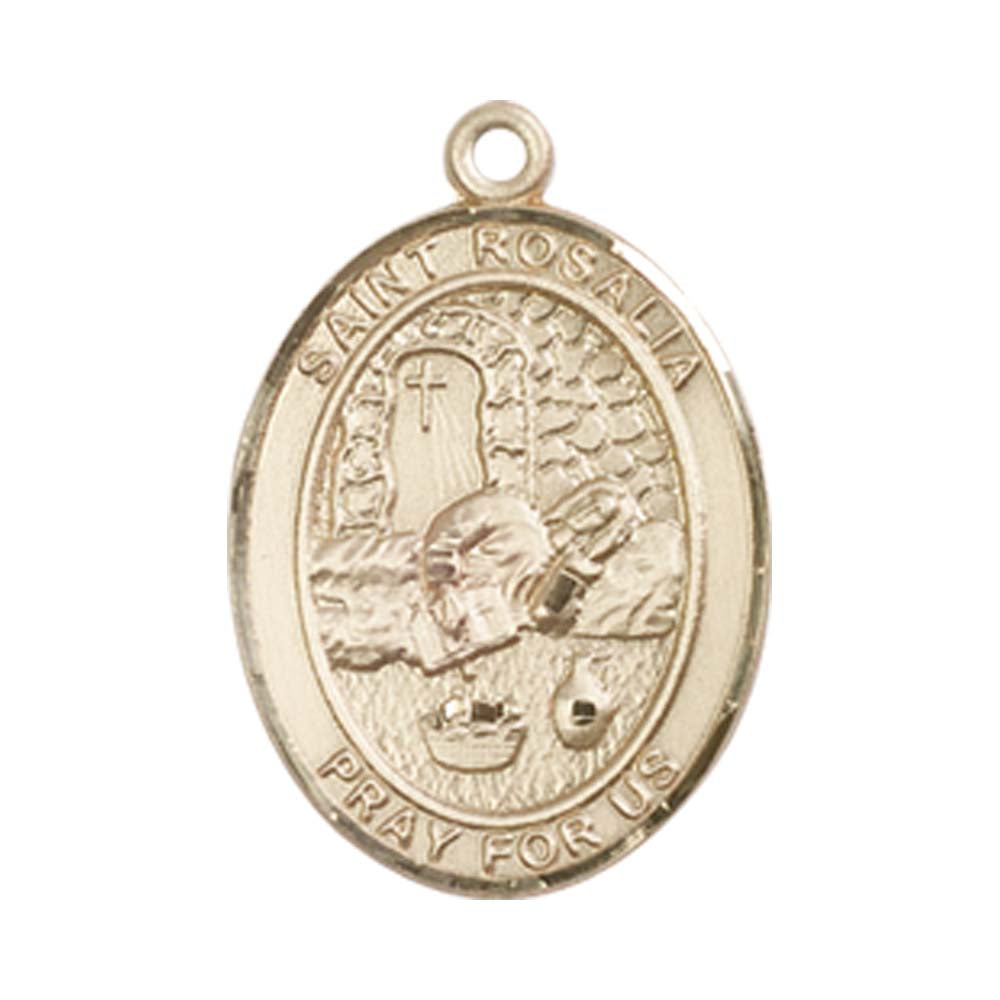 14kt Gold St. Rosalia Medal - Medium