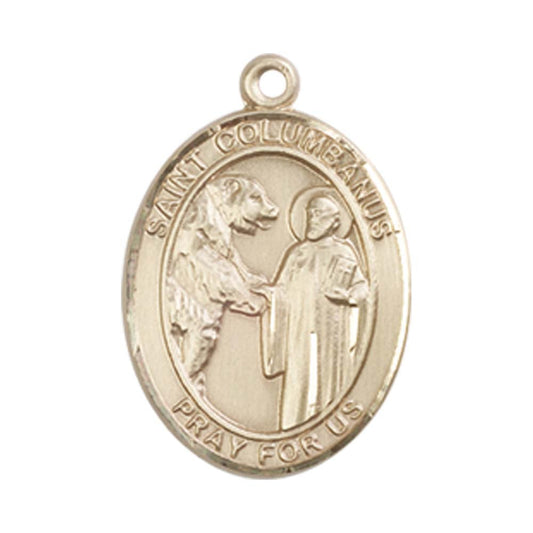 14kt Gold St. Columbanus Medal - Medium