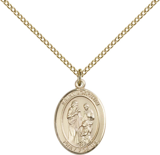 14kt Gold Filled St. Joachim Pendant with 18 inch Gold Filled Light Curb Chain