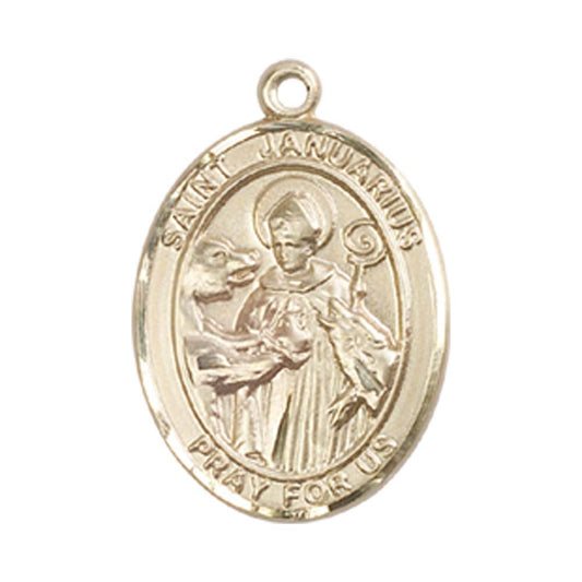 14kt Gold St. Januarius Medal - Medium
