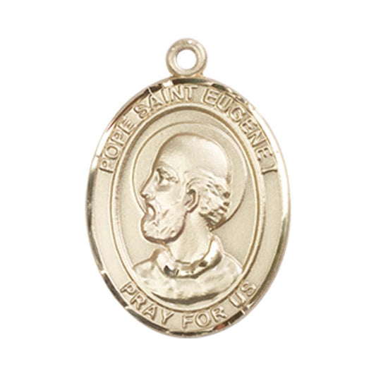 14kt Gold Pope Saint Eugene I Medal - Medium