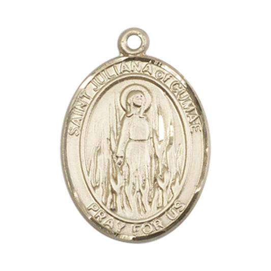 14kt Gold St. Juliana Medal - Medium