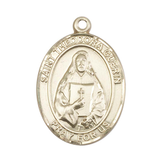 14kt Gold St. Theodore Guerin Medal - Medium