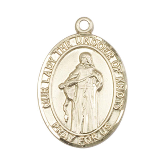 14kt Gold O/L Of Knots Medal - Medium