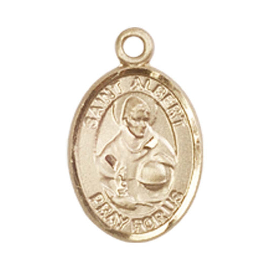 14kt Gold St. Albert the Great Medal - Small