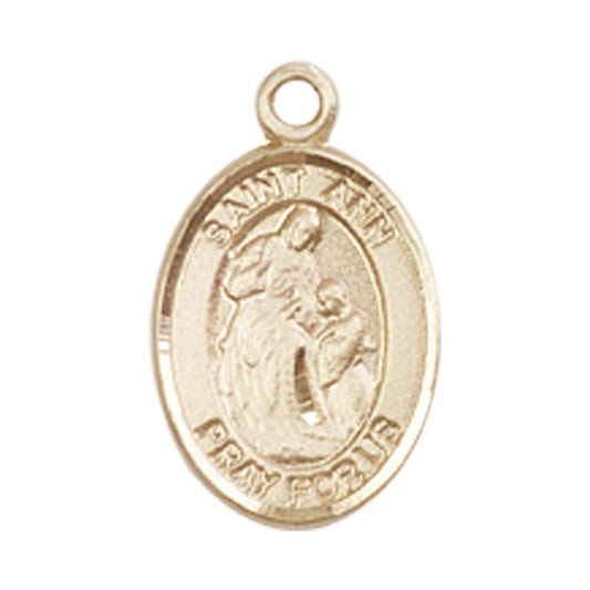 14kt Gold St. Ann Medal - Small
