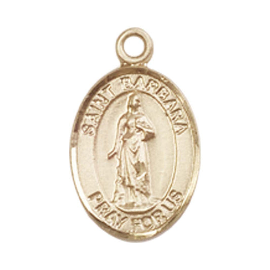 14kt Gold St. Barbara Medal - Small