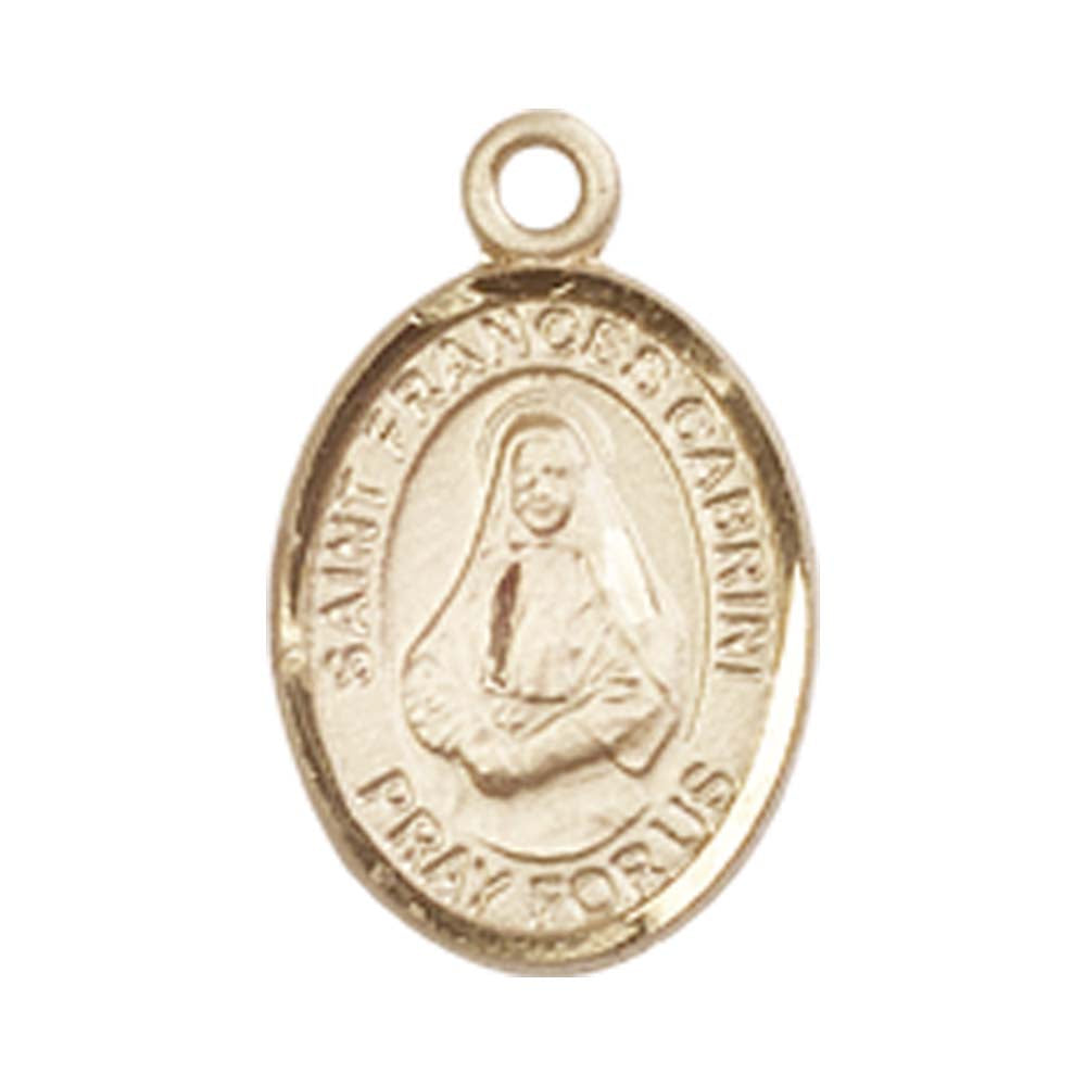 14kt Gold St. Frances Cabrini Medal - Small