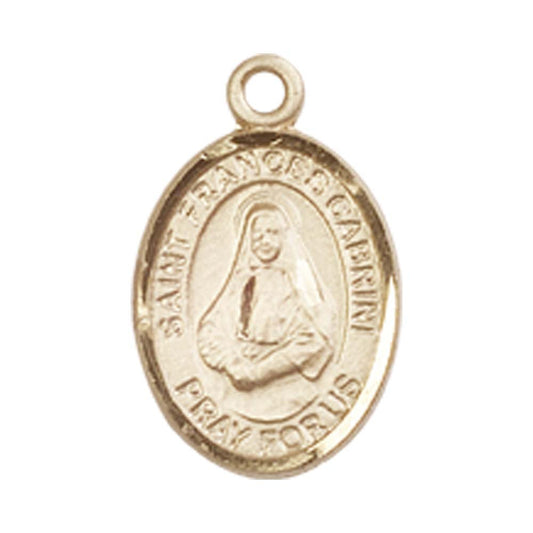 14kt Gold St. Frances Cabrini Medal - Small