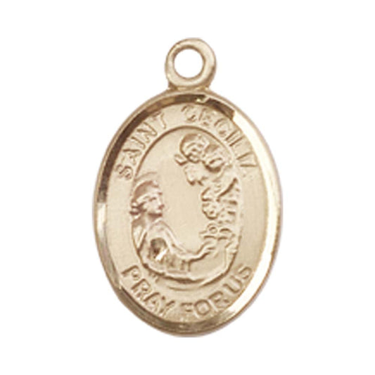 14kt Gold St. Cecilia Medal - Small
