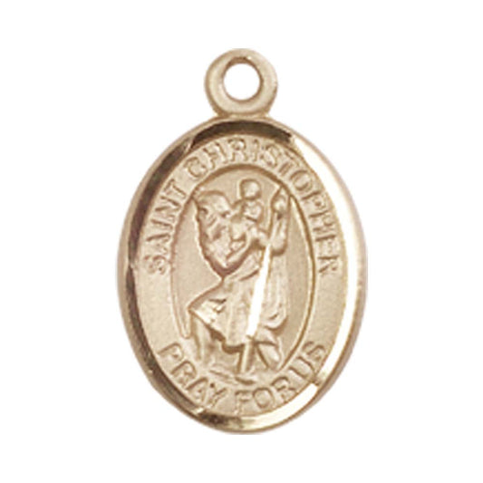 14kt Gold St. Christopher Medal - Small