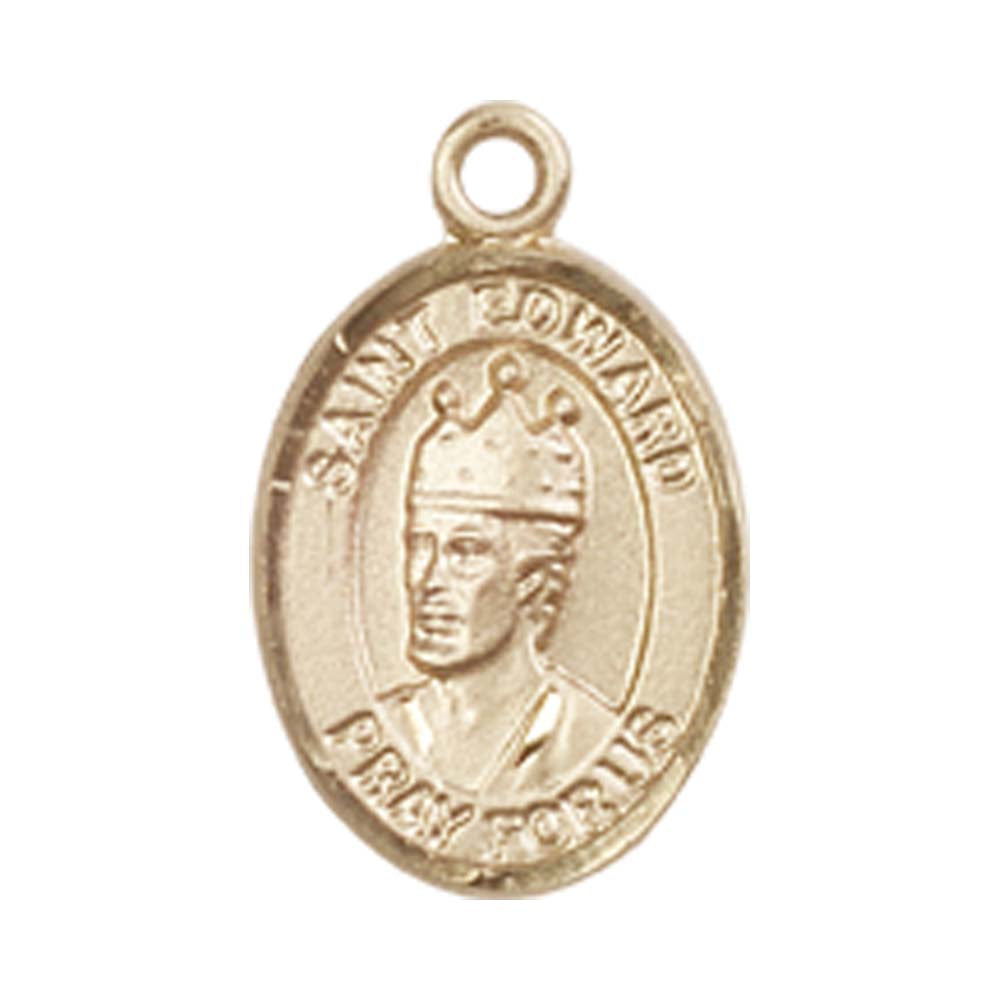 14kt Gold St. Edward the Confessor Medal - Small