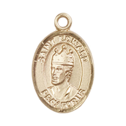 14kt Gold St. Edward the Confessor Medal - Small