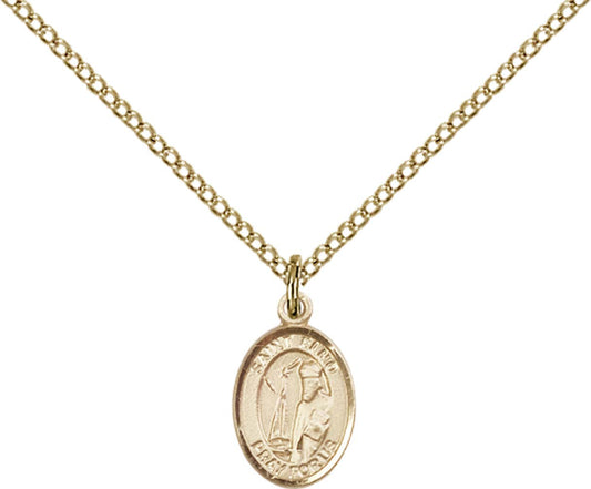 14kt Gold Filled St. Elmo Pendant with 18 inch Gold Filled Light Curb Chain - Small
