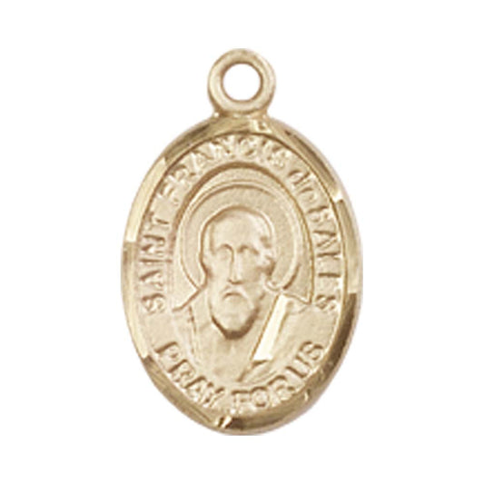 14kt Gold St. Francis de Sales Medal - Small