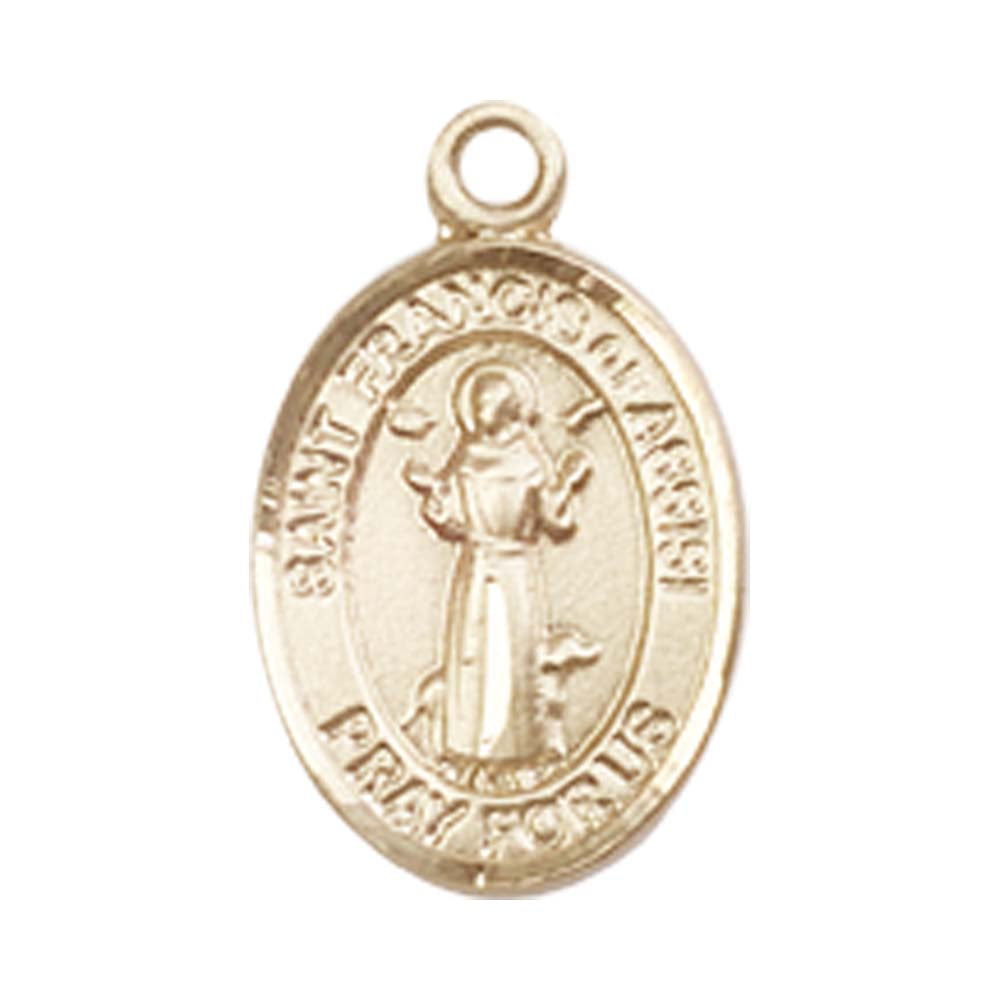 14kt Gold St. Francis of Assisi Medal - Small